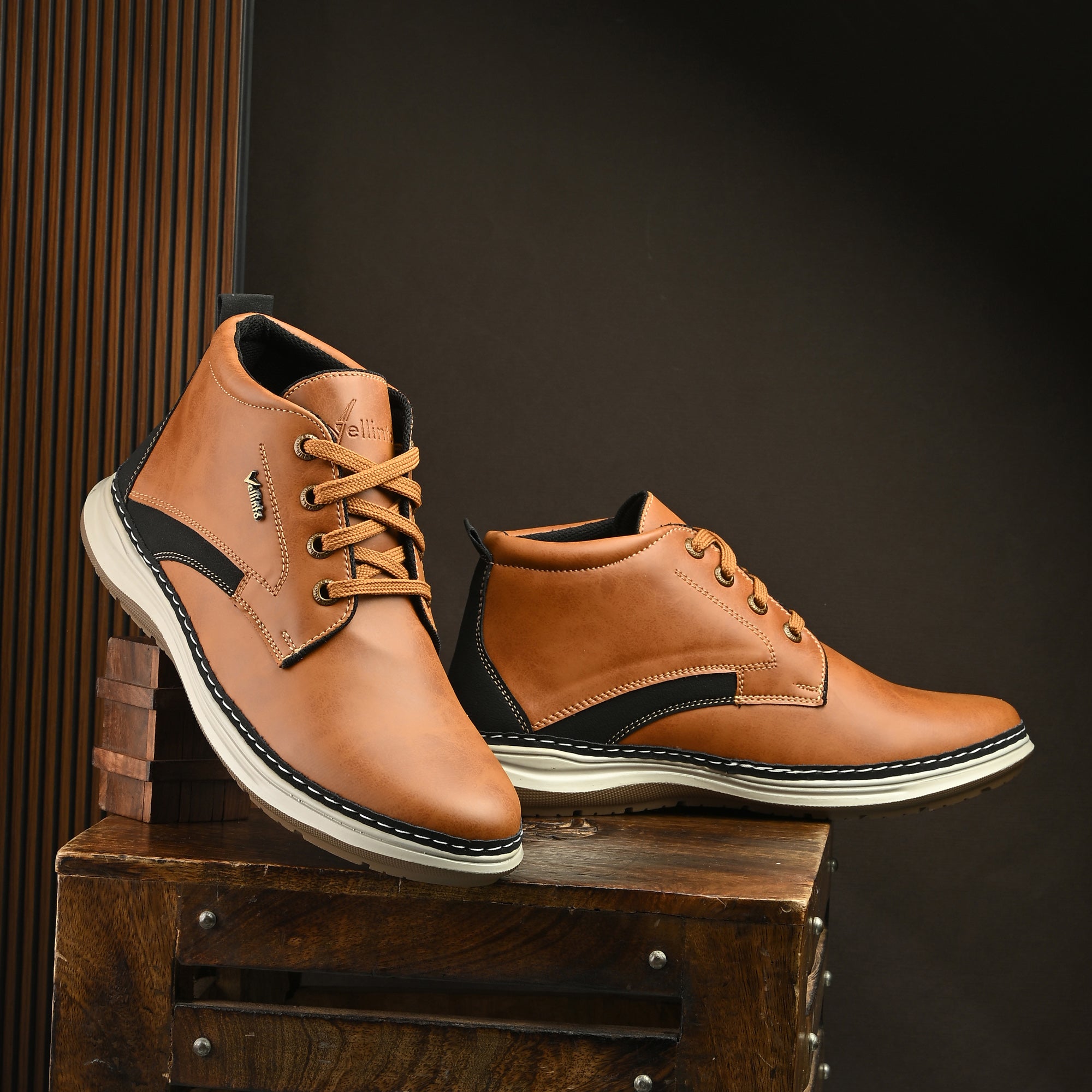 Vellinto Stylish OXHIDE Casual Mid-Ankle Party Boots For Men Boots For Men