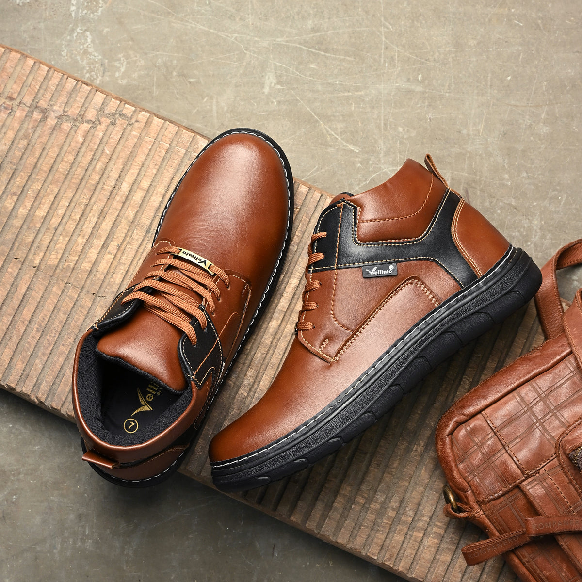 Vellinto Vellinto VEGA Casual Derby Boots For Men ll Stylish Semi Formal Boots For Men Casuals For Men