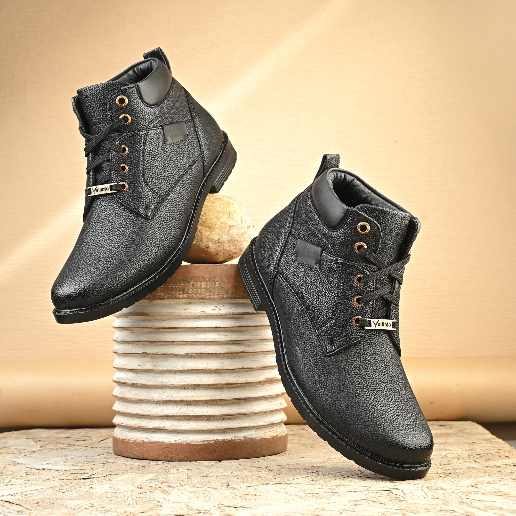 Vellinto BRONZO Casual Boots For Men ll Synthetic Leather Boots Casuals For Men Boots For Men