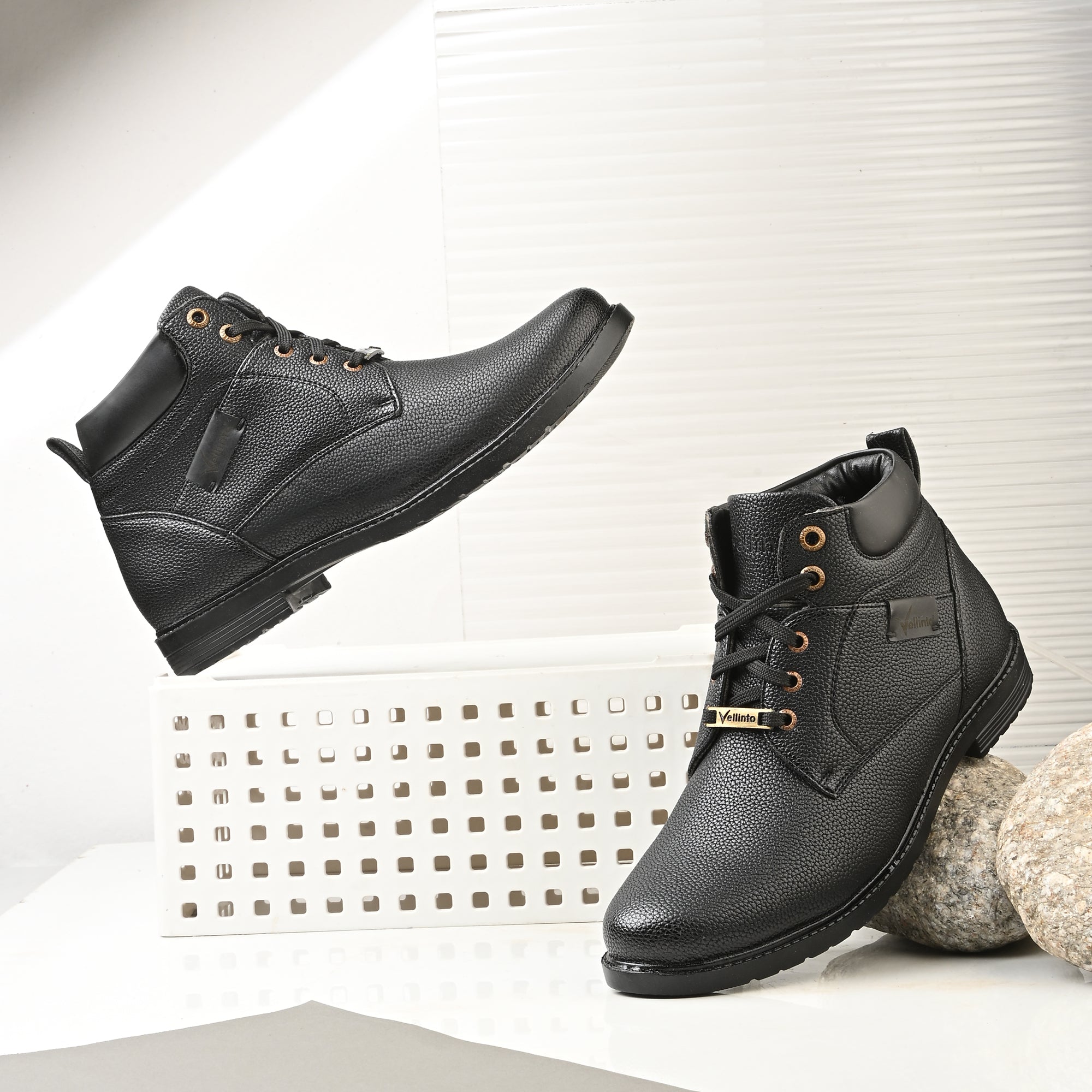 Vellinto BRONZO Casual Boots For Men ll Synthetic Leather Boots Casuals For Men Boots For Men