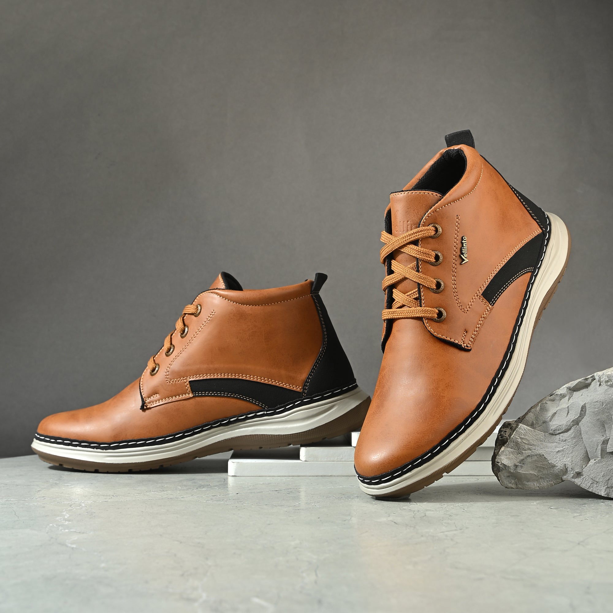 Vellinto Stylish OXHIDE Casual Mid-Ankle Party Boots For Men Boots For Men
