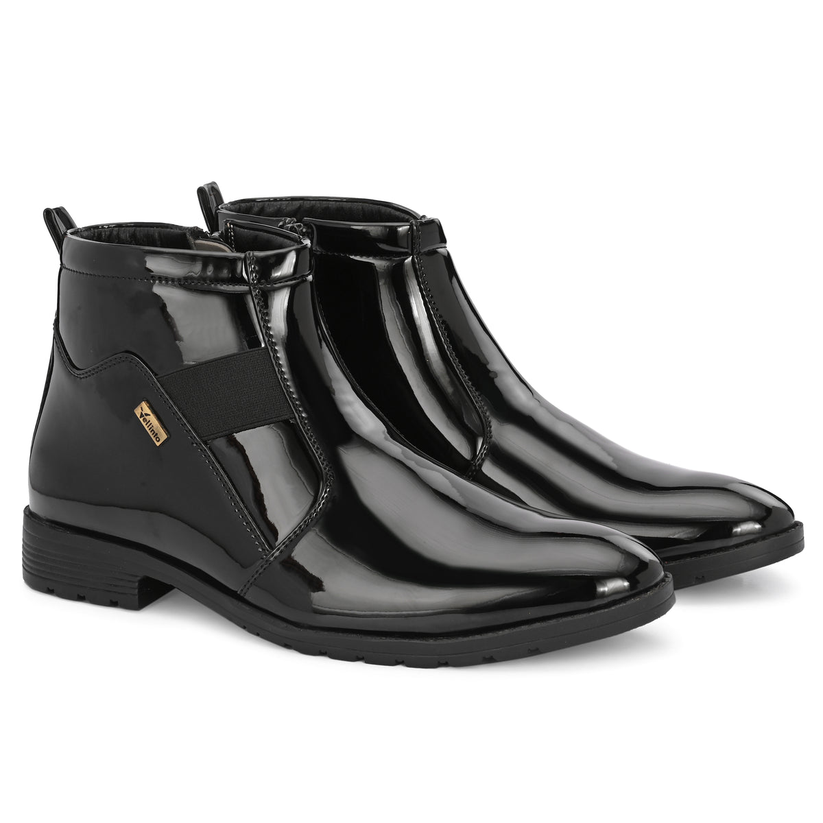 Vellinto Royal Look Zipped Boots For Men ll Synthetic Leather Casual Boots For Men
