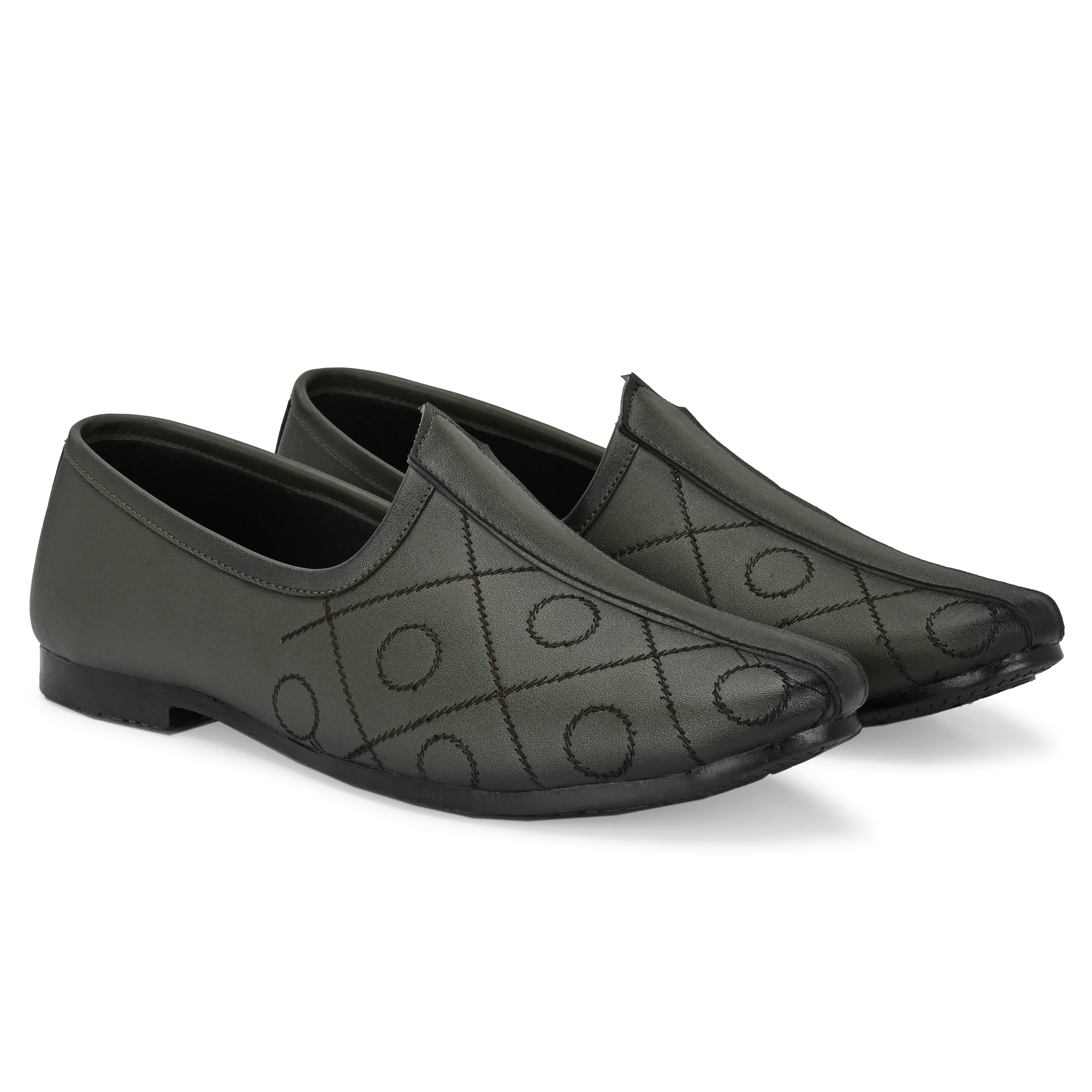 Vellinto BANAJARA Men’s Ethnic Slip-On Mojari | Traditional PU Leather Footwear Party Wear For Men