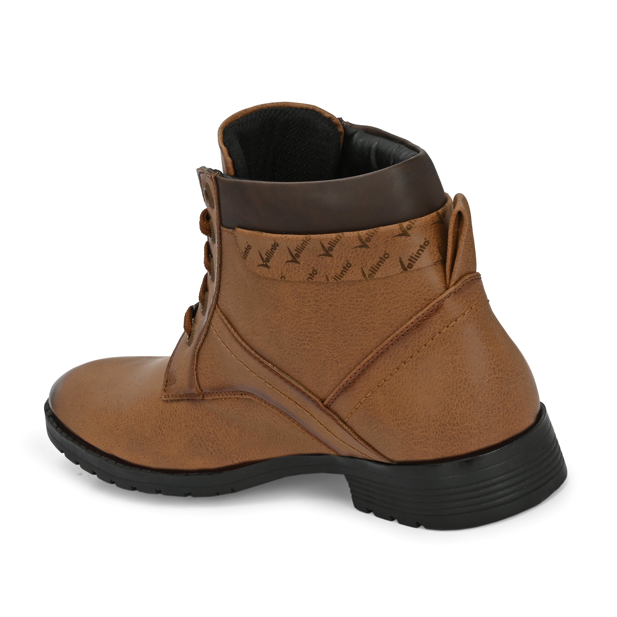 Vellinto Vellinto ORION Men’s Stylish Lace-Up & Zipper High Ankle Casual Boots Boots For Men