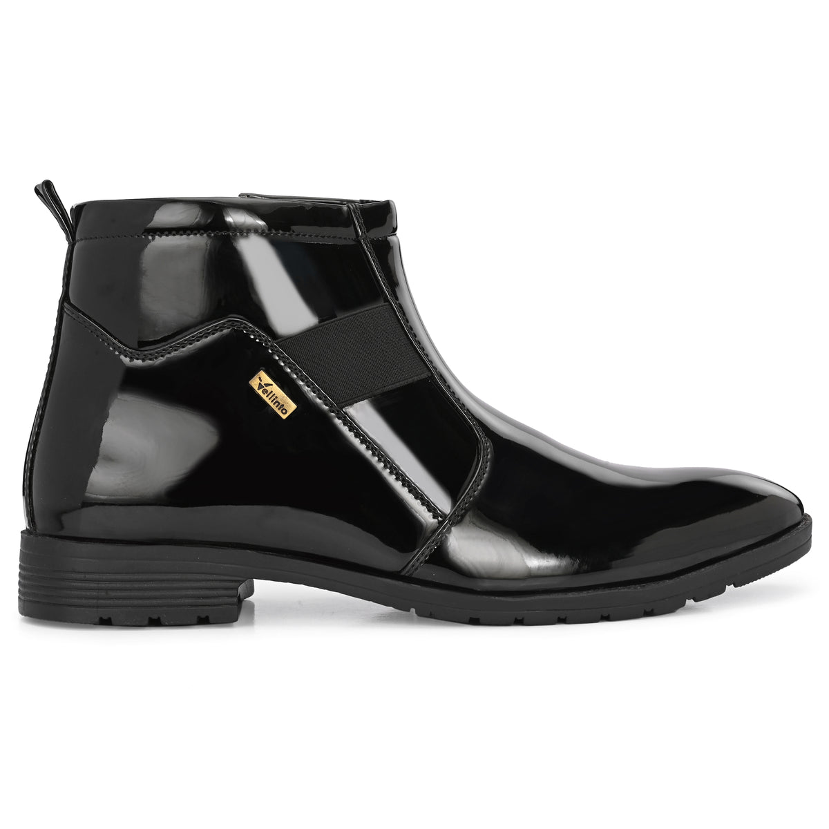 Vellinto Royal Look Zipped Boots For Men ll Synthetic Leather Casual Boots For Men