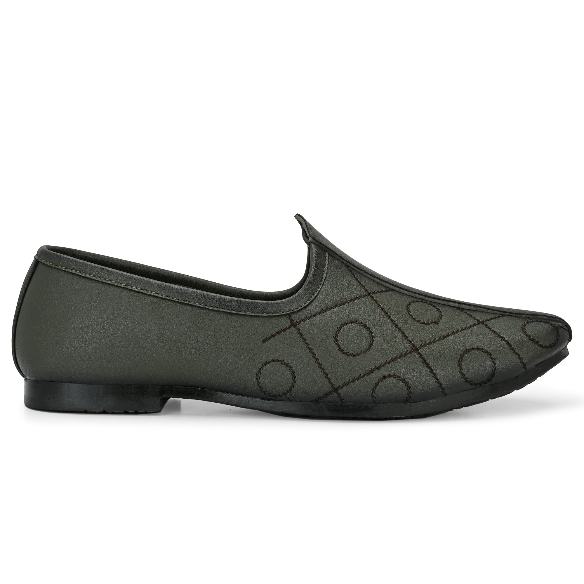 Vellinto BANAJARA Men’s Ethnic Slip-On Mojari | Traditional PU Leather Footwear Party Wear For Men