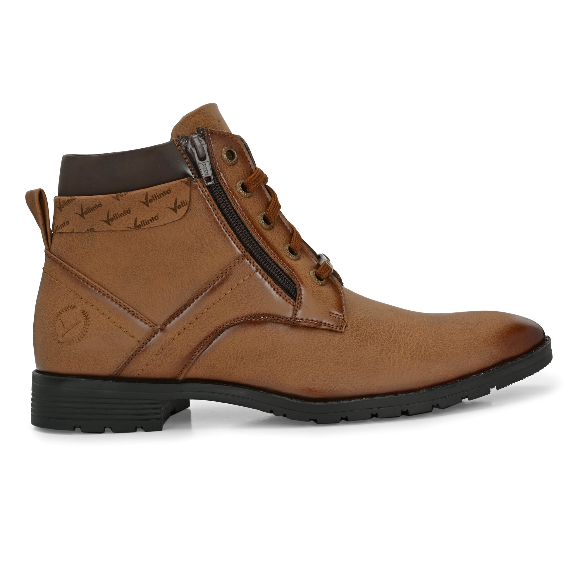 Vellinto Vellinto ORION Men’s Stylish Lace-Up & Zipper High Ankle Casual Boots Boots For Men