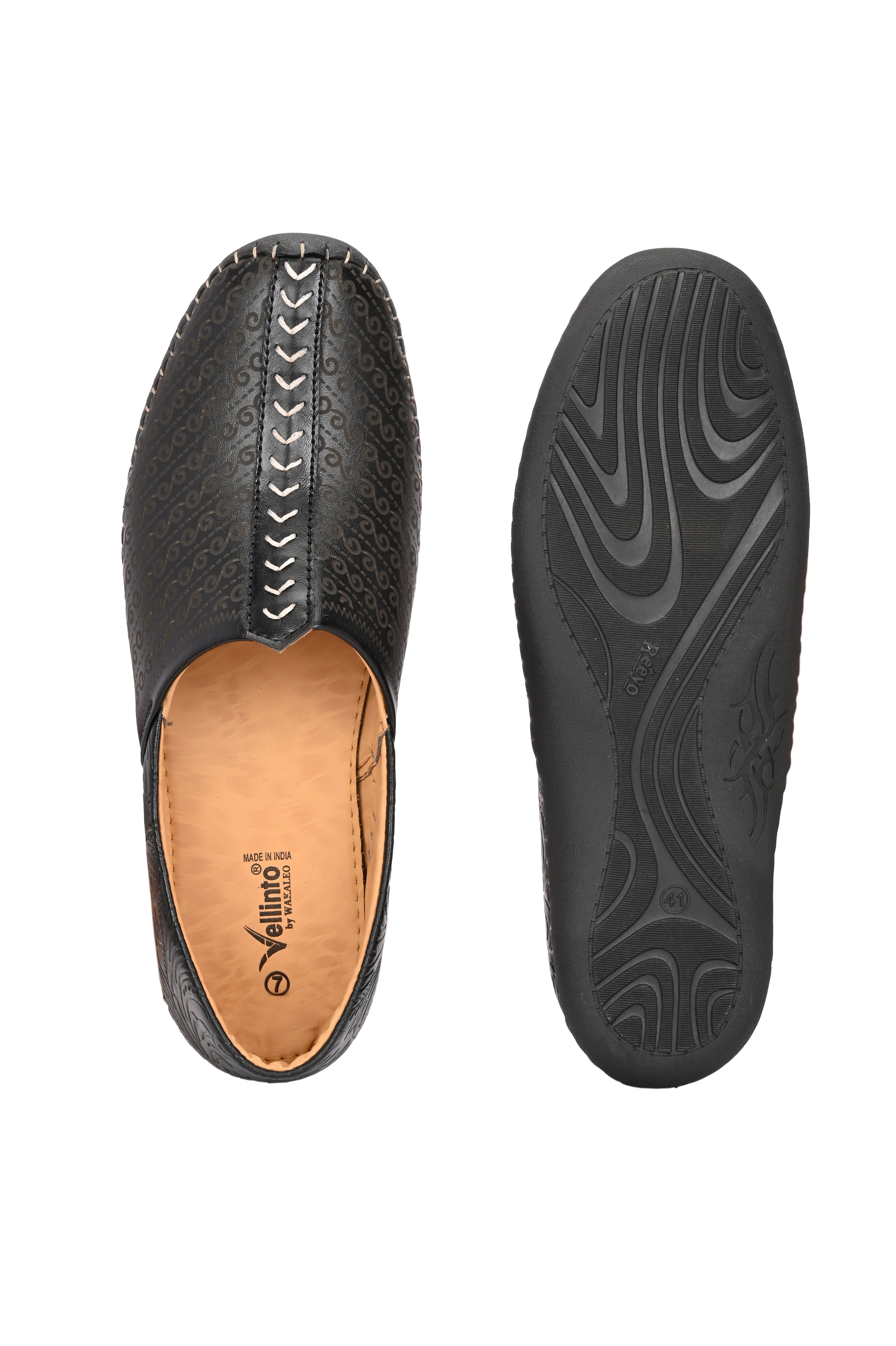 Vellinto SUTRA Cool Rjasthani Ethnic Juttis For Men ll Party Wear Mojaris