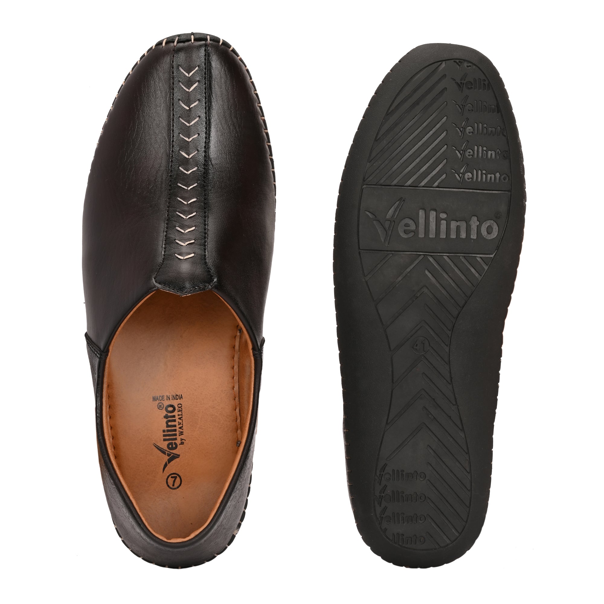 Vellinto ARTIZAN Cool Rajasthani Stitched Design Jutis Mojaris Nagra For Men Casuals For Men