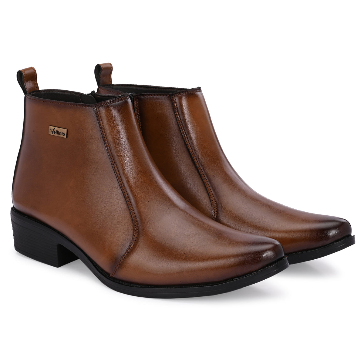Vellinto Vellinto Royal Look RAMANA Zipped Boots For Men Synthetic Leather Boots For Men Boots For Men