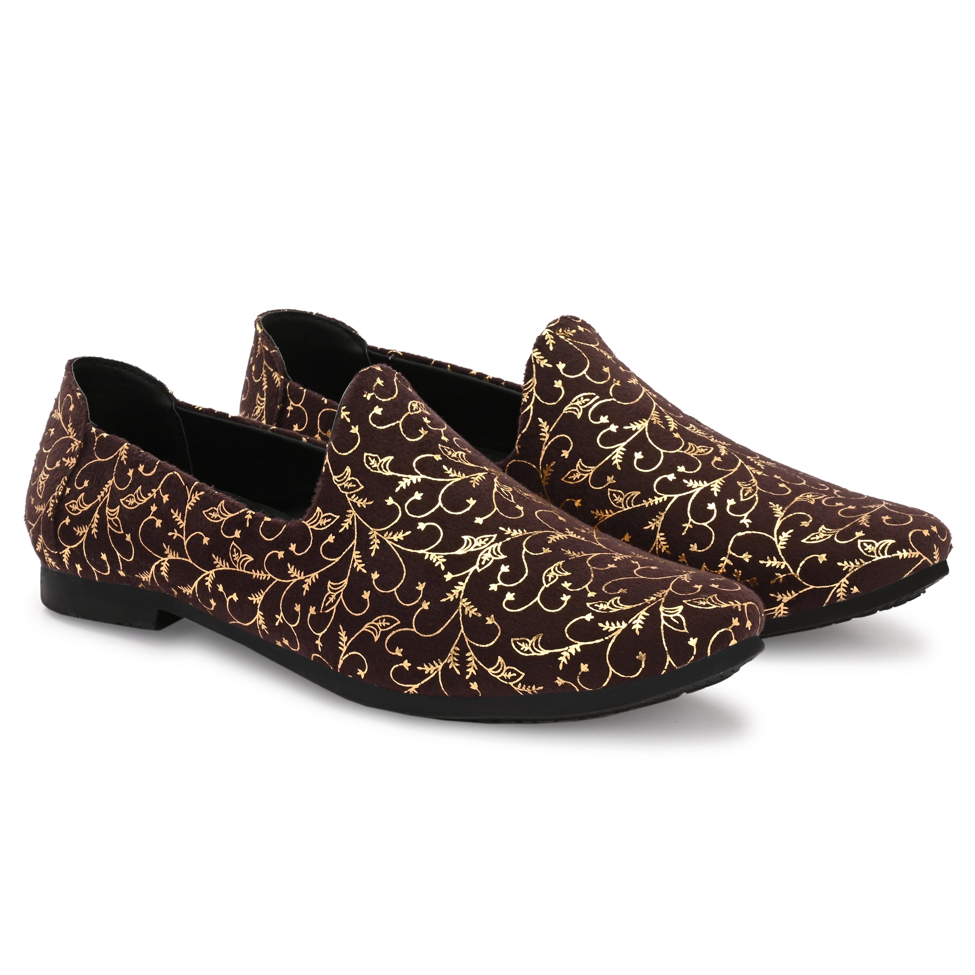 Vellinto ellinto SAMRAT Party Wear Royal Look Mojaris Juttis Slip On For Men Espadrilles For Men