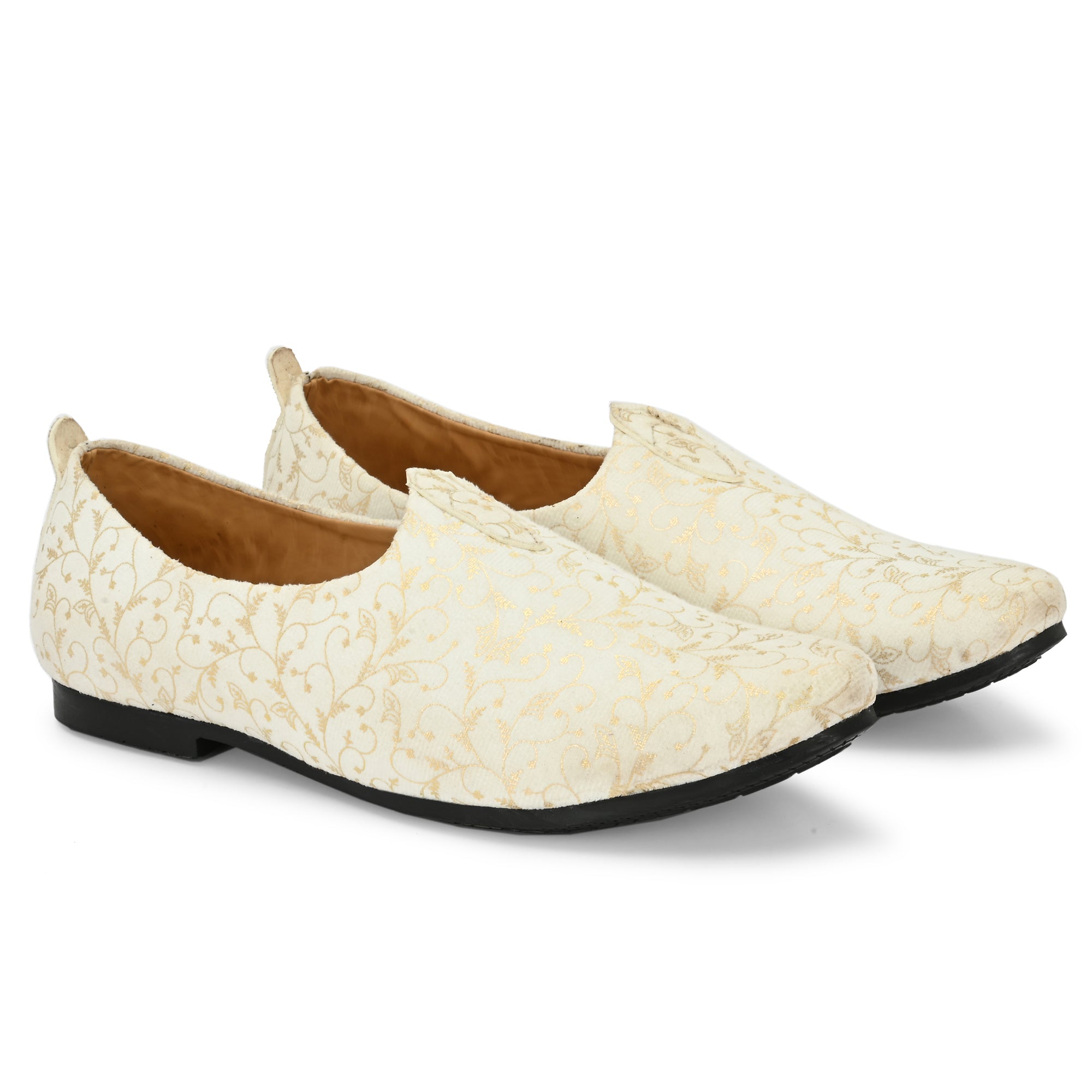 Vellinto NAWAB Party Wear Royal Look Mojaris Juttis Slip On For Men Espadrilles For Men