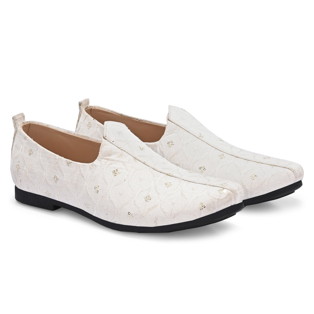 Vellinto Vellinto SNOW PEARL Party Wear Royal Look Mojaris Juttis Slip On For Men Espadrilles For Men