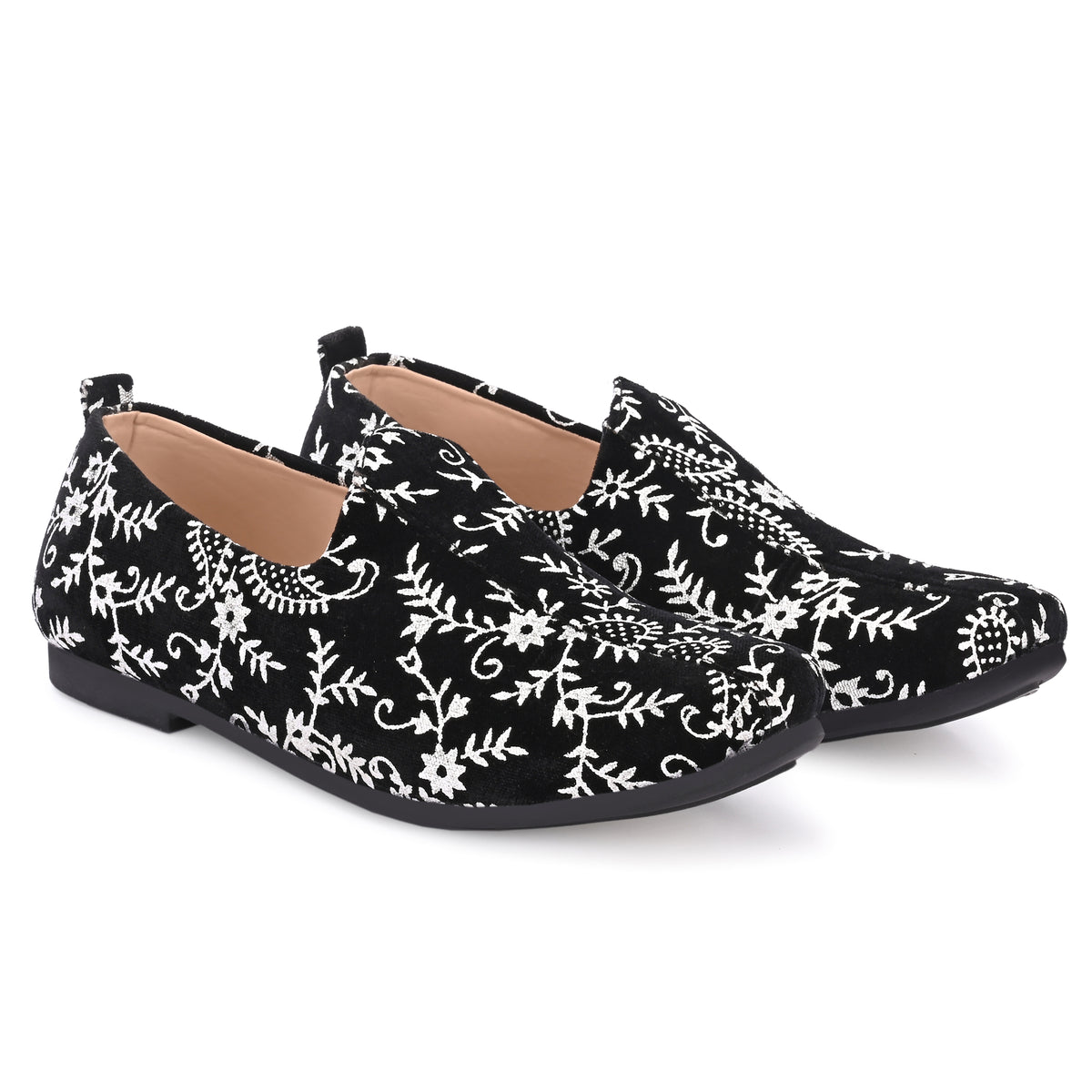 Vellinto Vellinto PHULKARI Party Wear Royal Look Mojaris Juttis Slip On For Men Espadrilles For Men