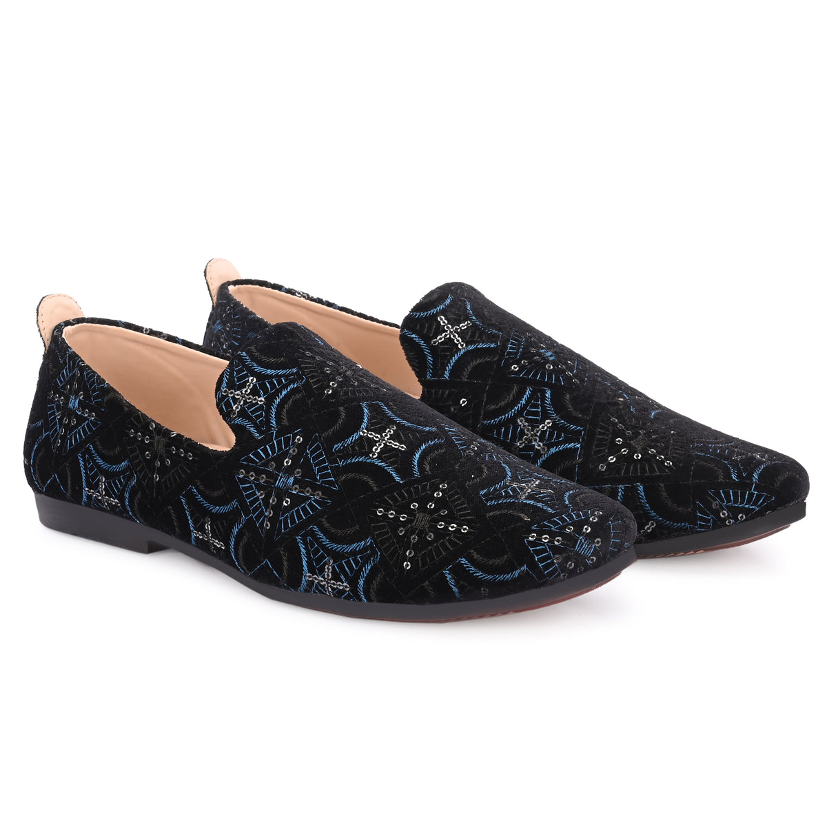 Vellinto Vellinto MIDNIGHT Party Wear Royal Look Mojaris Juttis Slip On For Men Espadrilles For Men