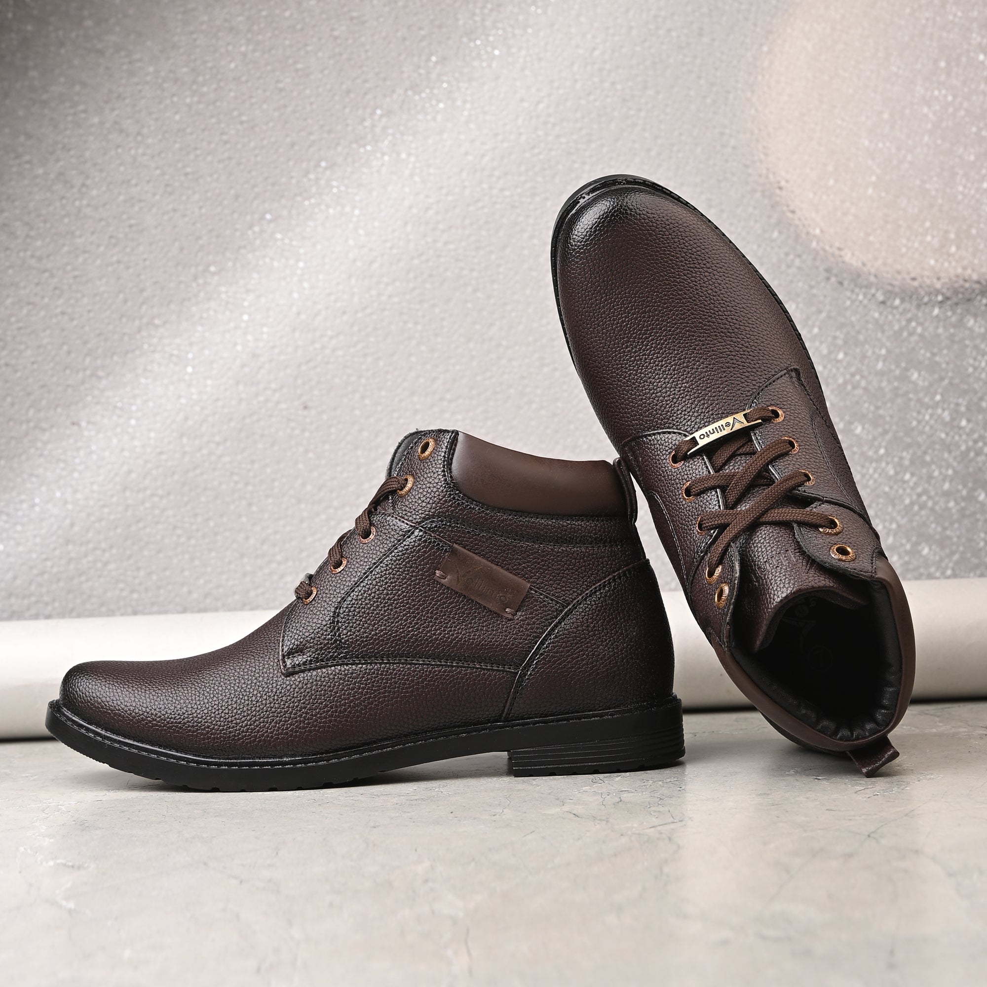 Vellinto BRONZO Casual Boots For Men ll Synthetic Leather Boots Casuals For Men Boots For Men