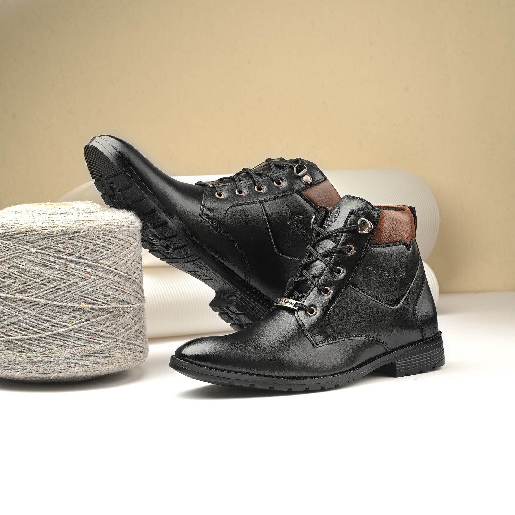 Vellinto HAVANA Casual Mid-Ankle Synthetic leather Boots For Men