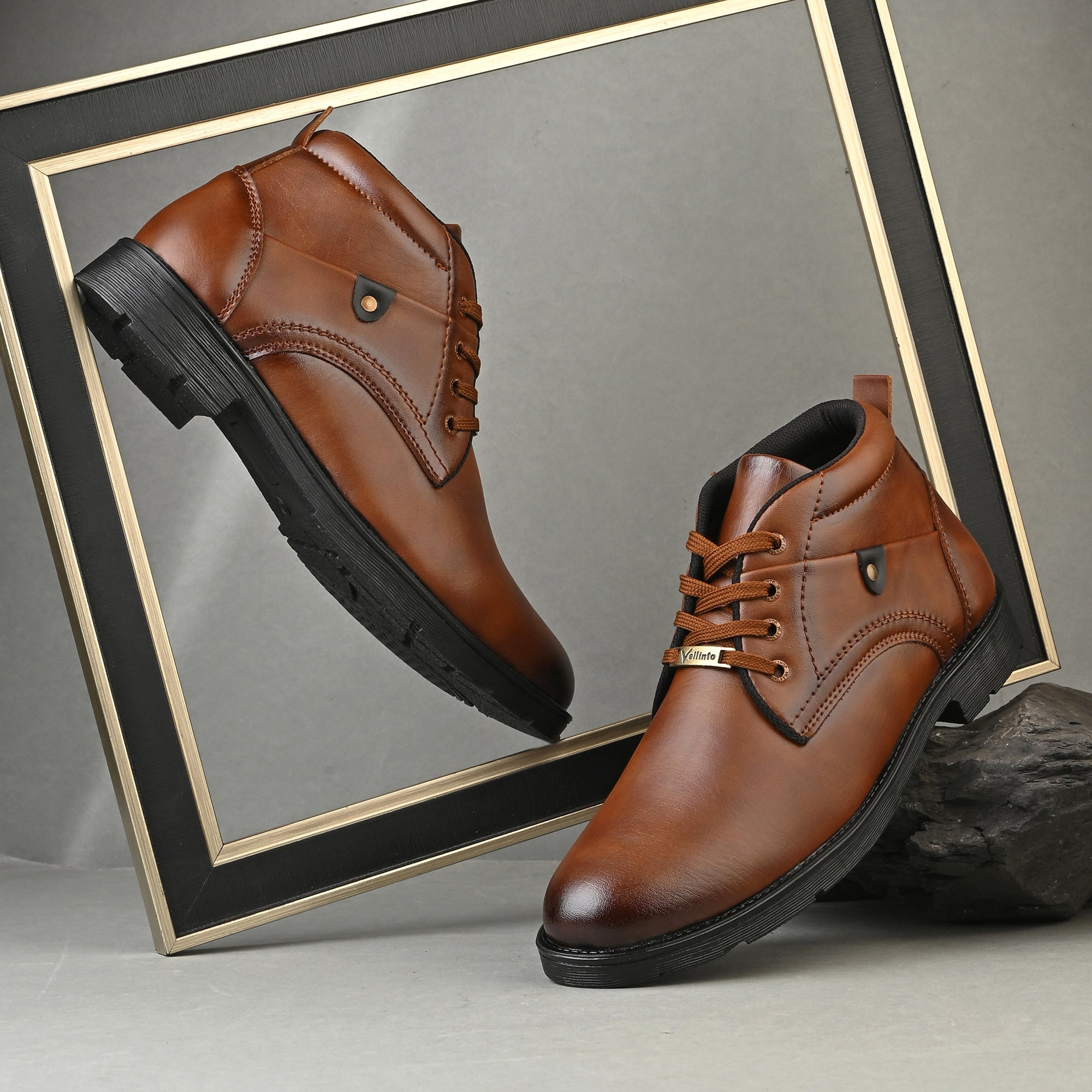 Stylish, Trendy Mid-Ankle Boots ll Daily Use Casual Lace Up Shoe Boots For Men