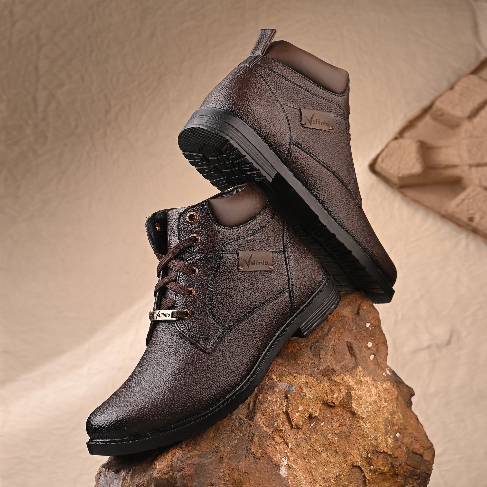 Vellinto BRONZO Casual Boots For Men ll Synthetic Leather Boots Casuals For Men Boots For Men