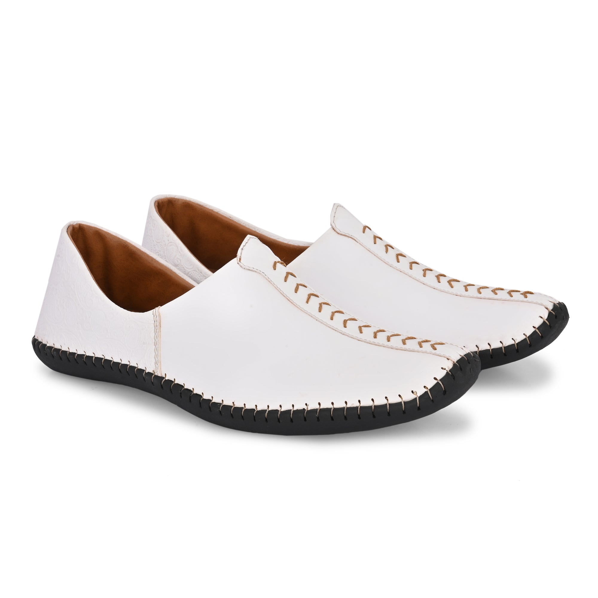 Vellinto ARTIZAN Cool Rajasthani Stitched Design Jutis Mojaris Nagra For Men Casuals For Men