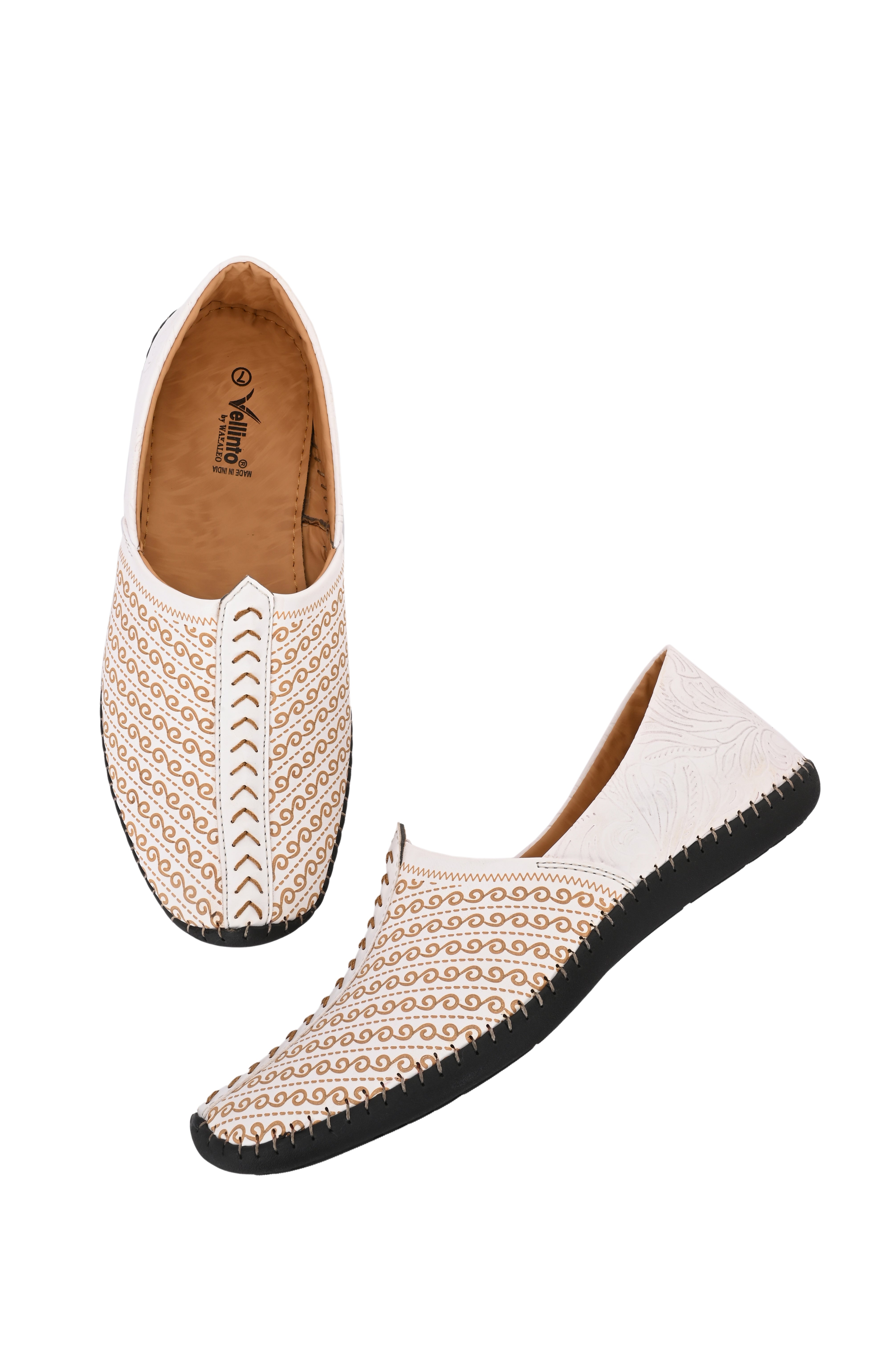 Vellinto SUTRA Cool Rjasthani Ethnic Juttis For Men ll Party Wear Mojaris