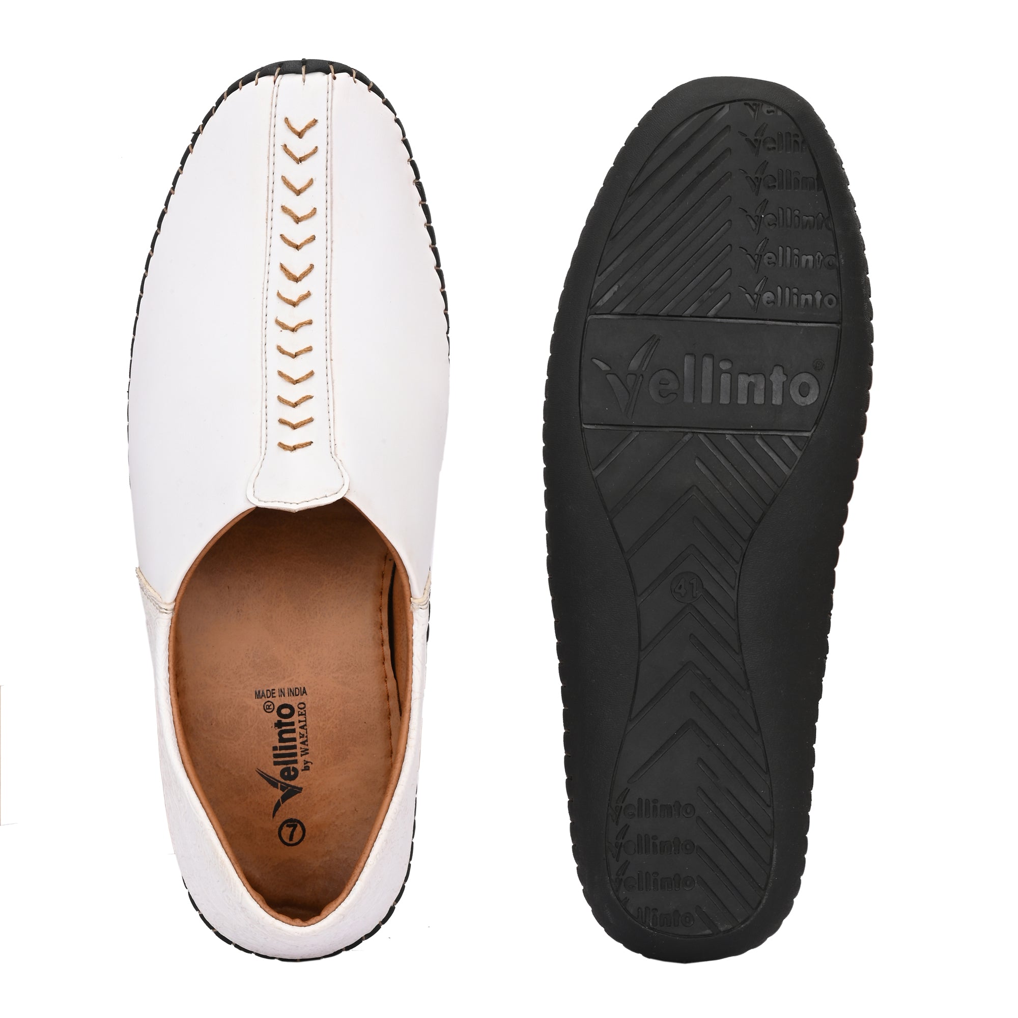 Vellinto ARTIZAN Cool Rajasthani Stitched Design Jutis Mojaris Nagra For Men Casuals For Men