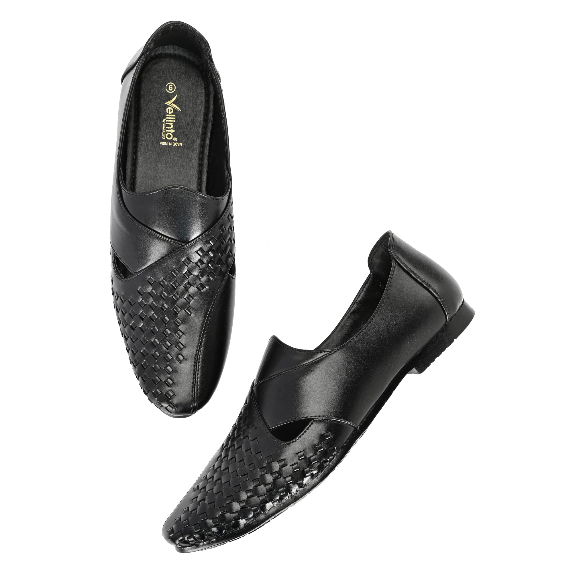 Stylish RAJAURI Ethnic Mojari for Men | PU Leather Party Wear Festive Wear Casuals For Men