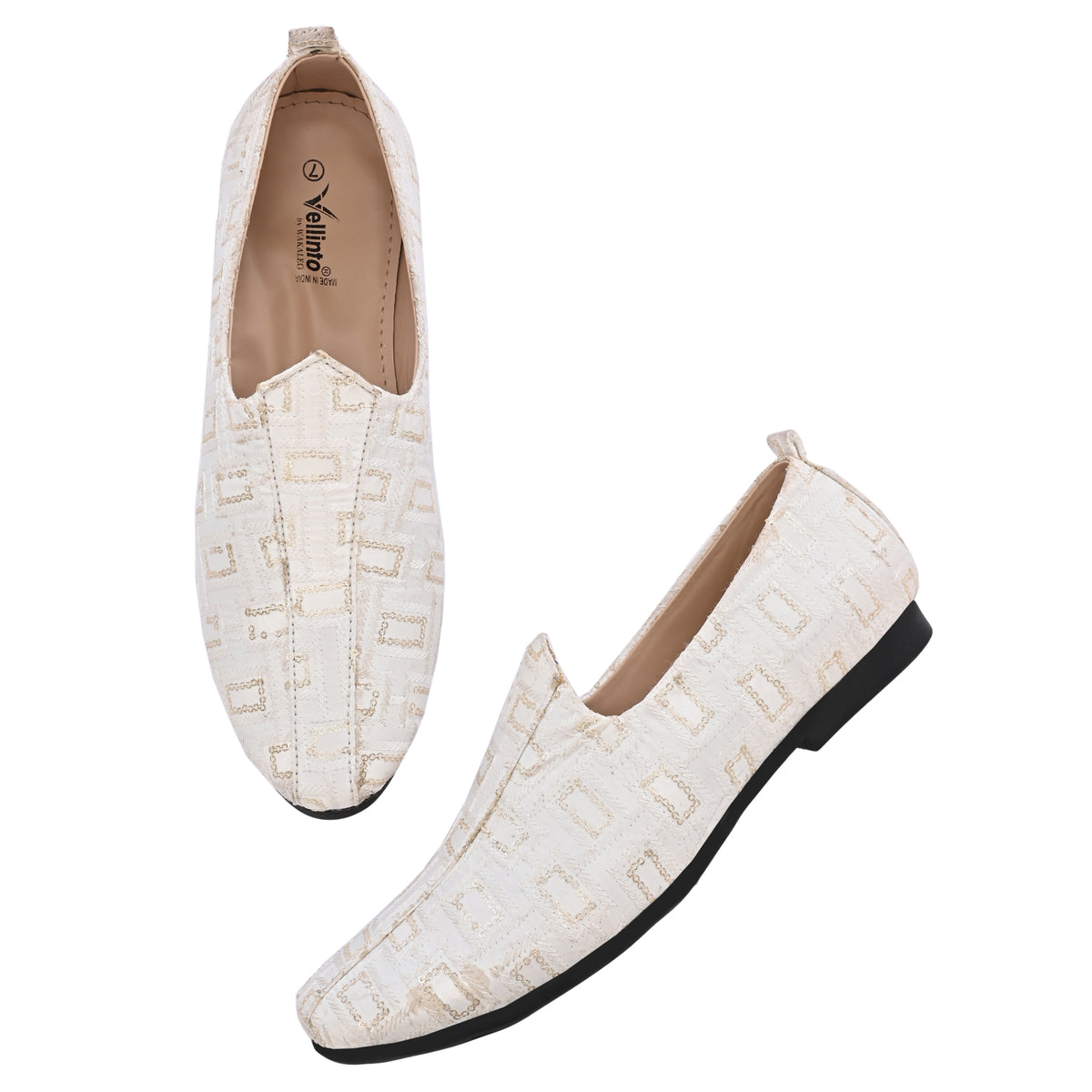 Vellinto Vellinto PATIALA Party Wear Royal Look Mojaris Juttis Slip On For Men Espadrilles For Men
