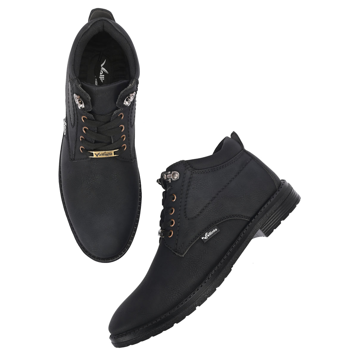Vellinto EXECUTIVE Casual Boots For Men ll Synthetic Leather Mid-Ankle Boots Boots For Men