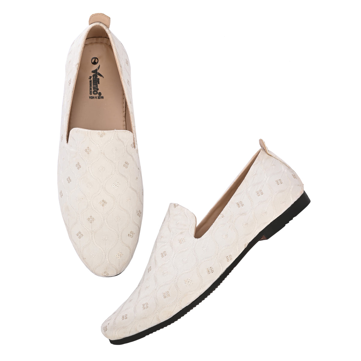 Vellinto Men's RATNA Embroidered Slip-On Ethnic Party Wear Designer Loafer Shoes Espadrilles For Men