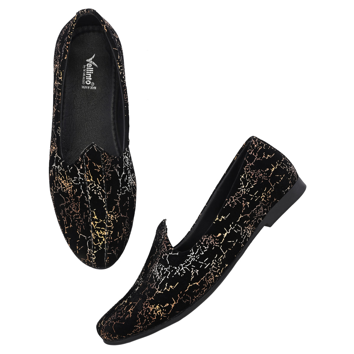 Vellinto SHAHZADA Party Wear Royal Look Mojaris Juttis Slip On For Men Espadrilles For Me