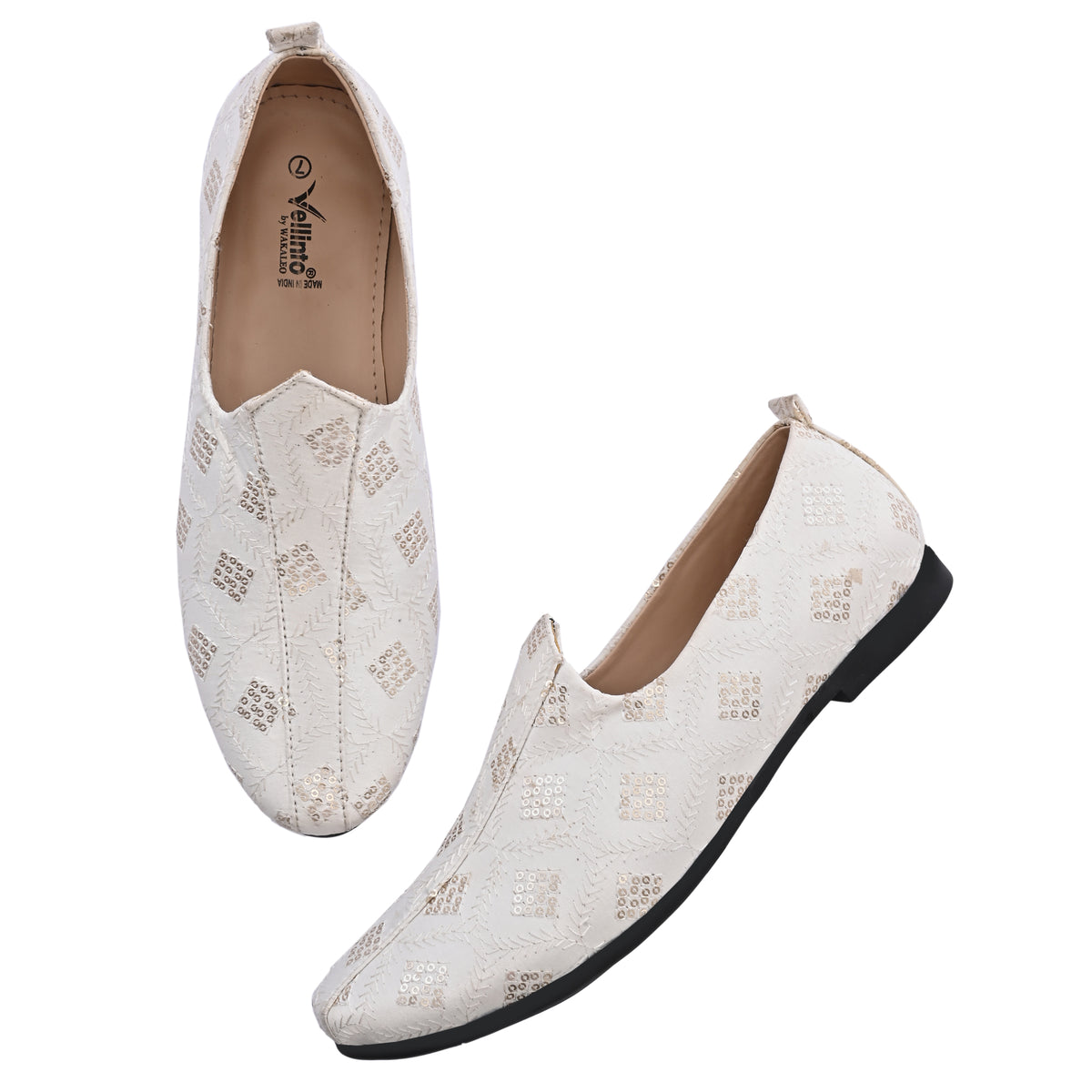 Vellinto HEER Party Wear Royal Look Mojaris Juttis Slip On For Men Espadrilles For Men