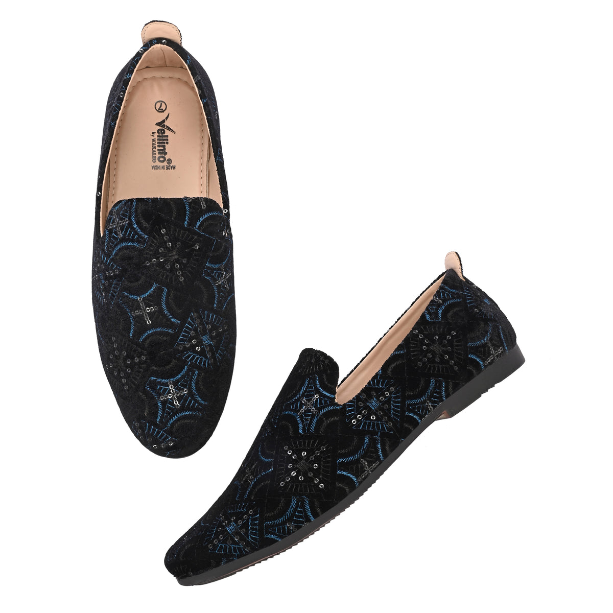 Vellinto Vellinto MIDNIGHT Party Wear Royal Look Mojaris Juttis Slip On For Men Espadrilles For Men