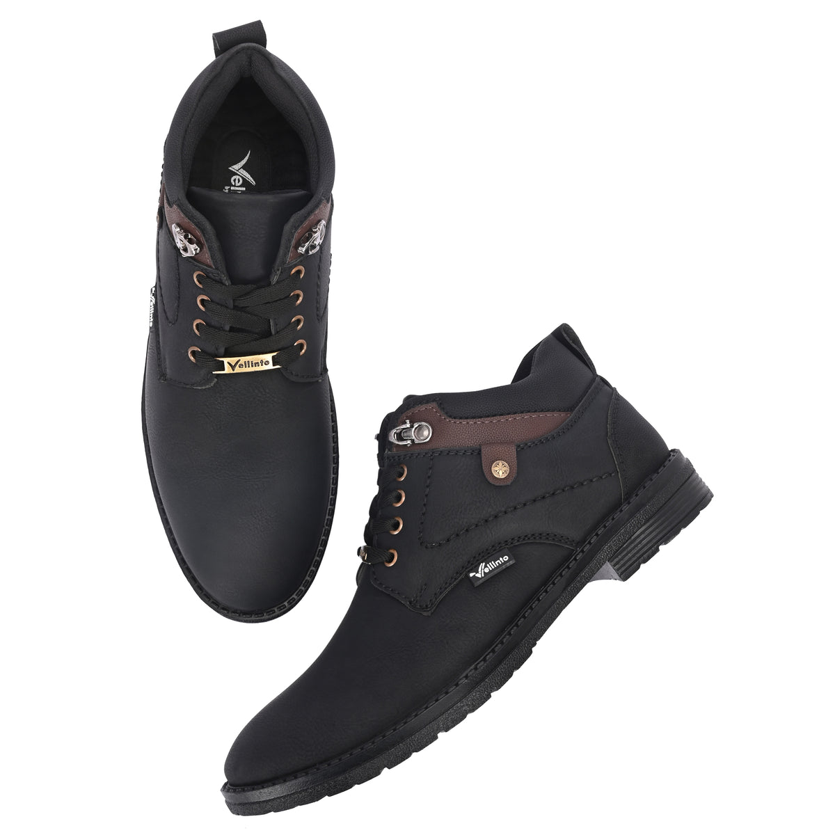 Vellinto Vellinto BRAVON Casual Boots For Men ll Synthetic Leather Boots For Men Boots For Men