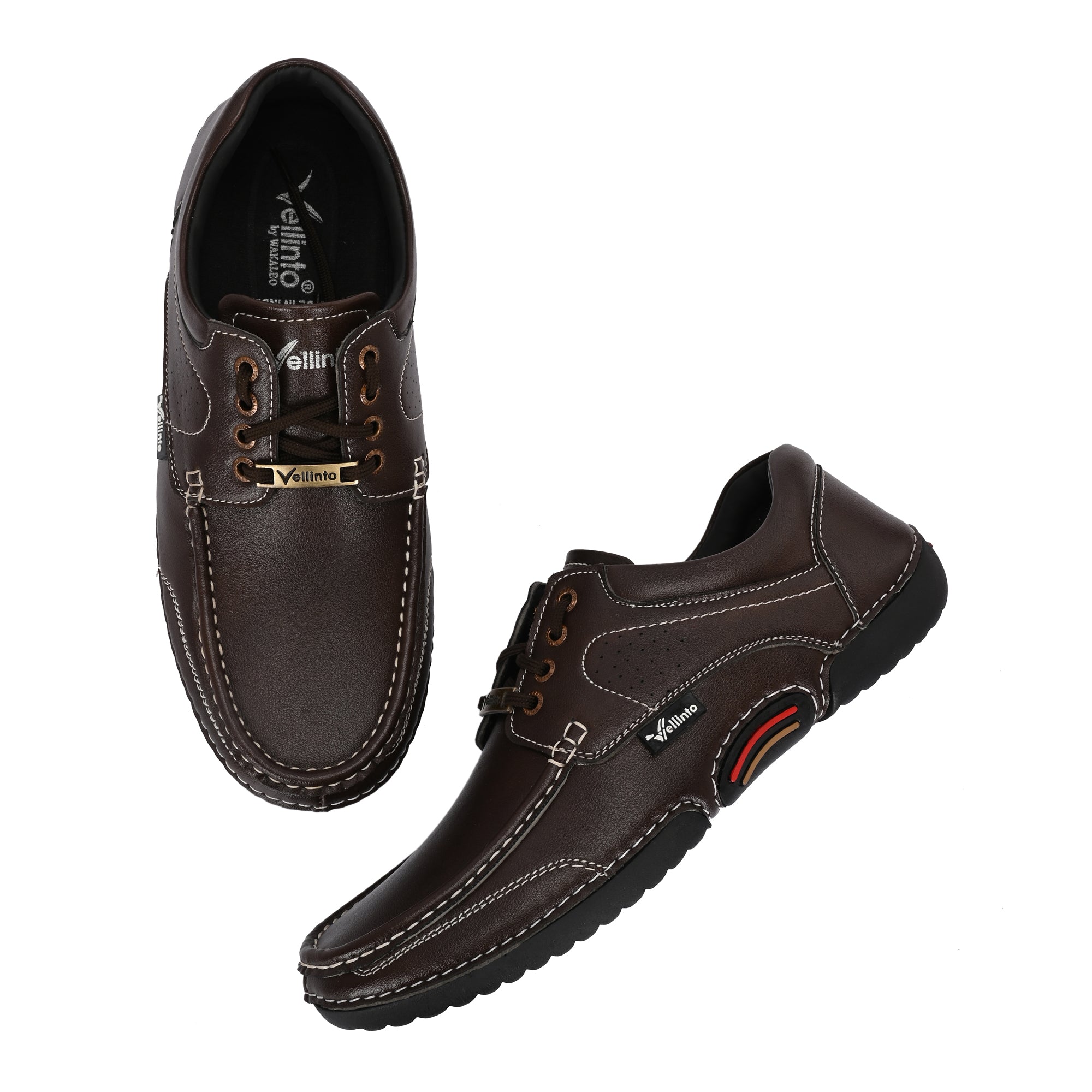 Men’s Sole-Stitched Casual Leather Lace-Up Moccasins Corporate Casuals For Men