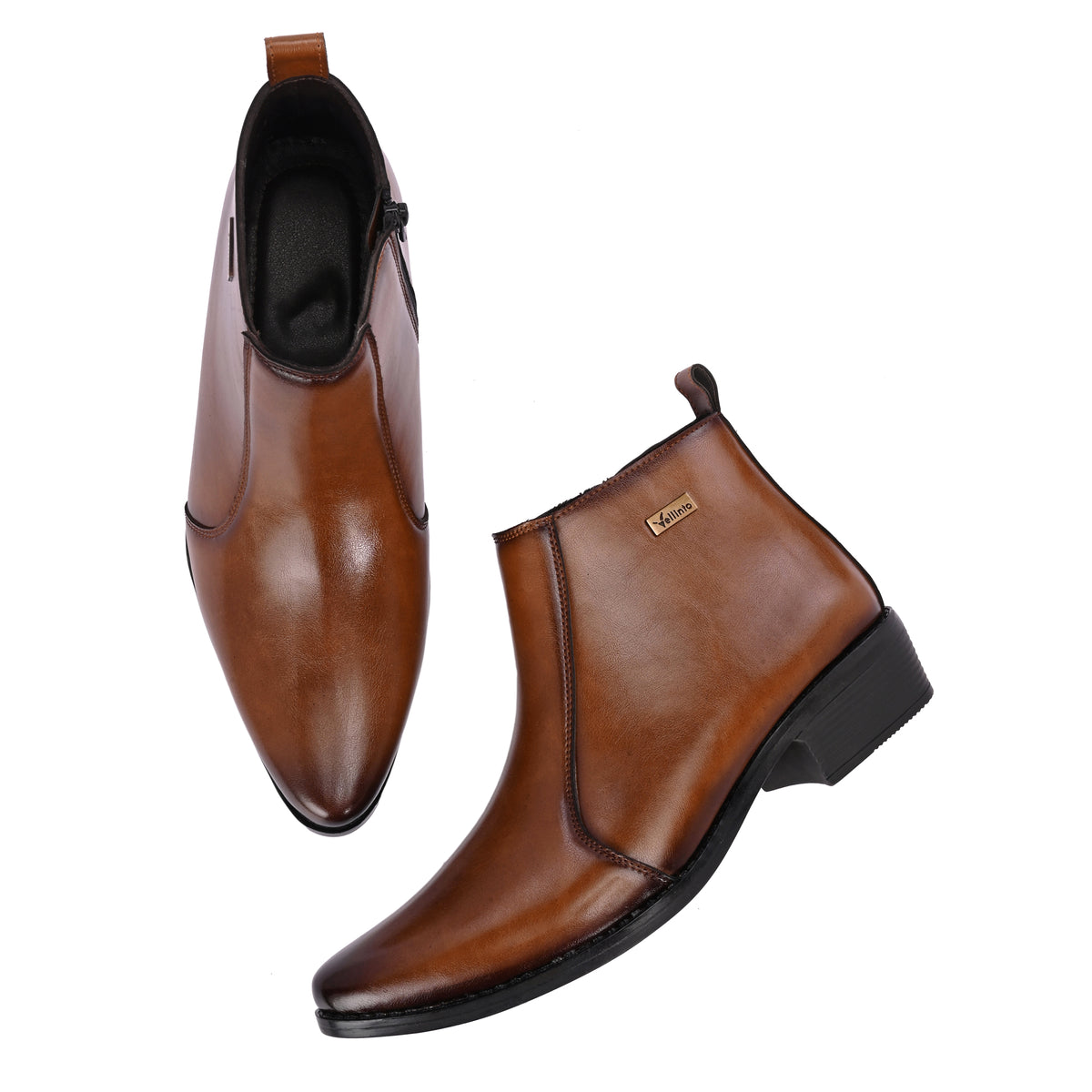 Vellinto Vellinto Royal Look RAMANA Zipped Boots For Men Synthetic Leather Boots For Men Boots For Men