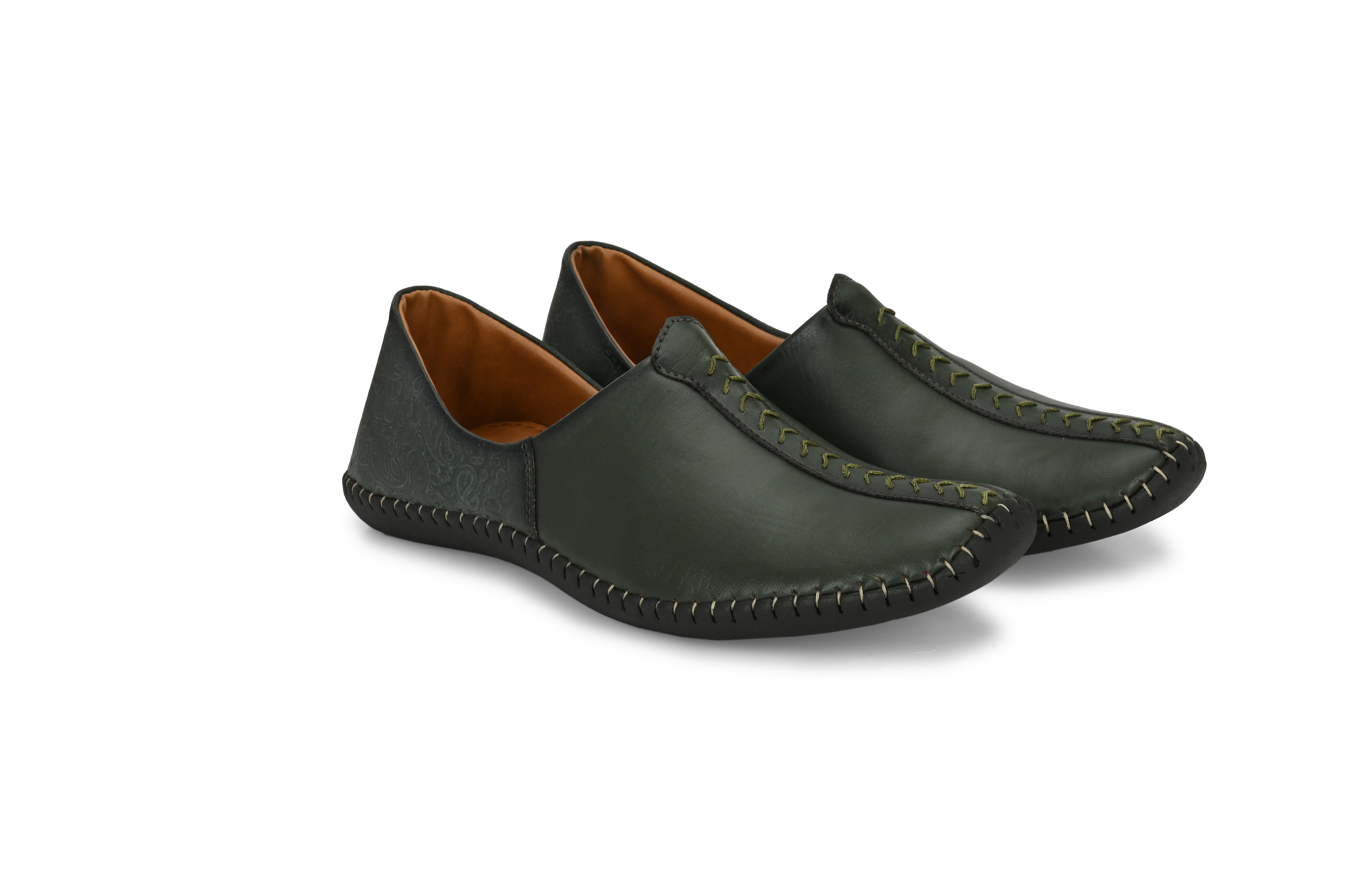 Vellinto ARTIZAN Cool Rajasthani Stitched Design Jutis Mojaris Nagra For Men Casuals For Men