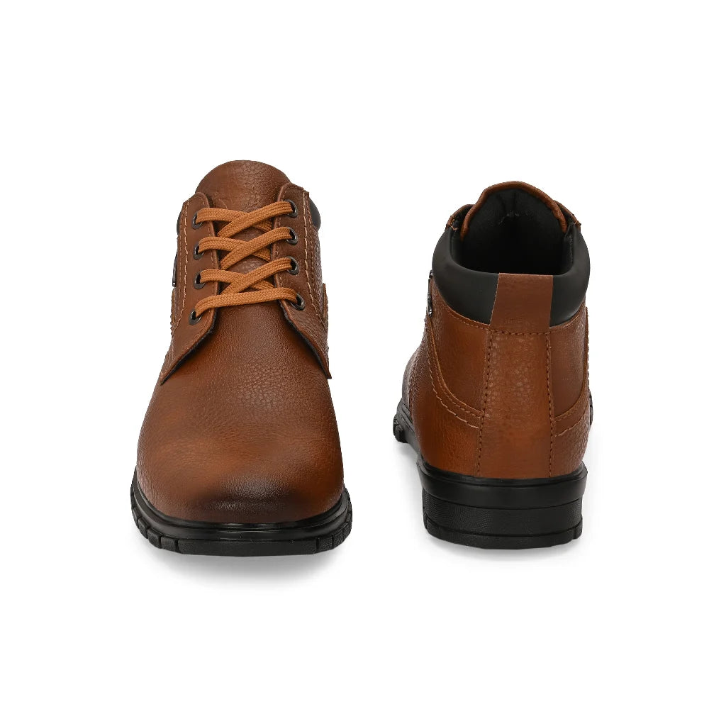 Vellinto EDGE Men's Casual Outdoor Synthetic Leather Boots ll Trendy/Stylish Boots For Men