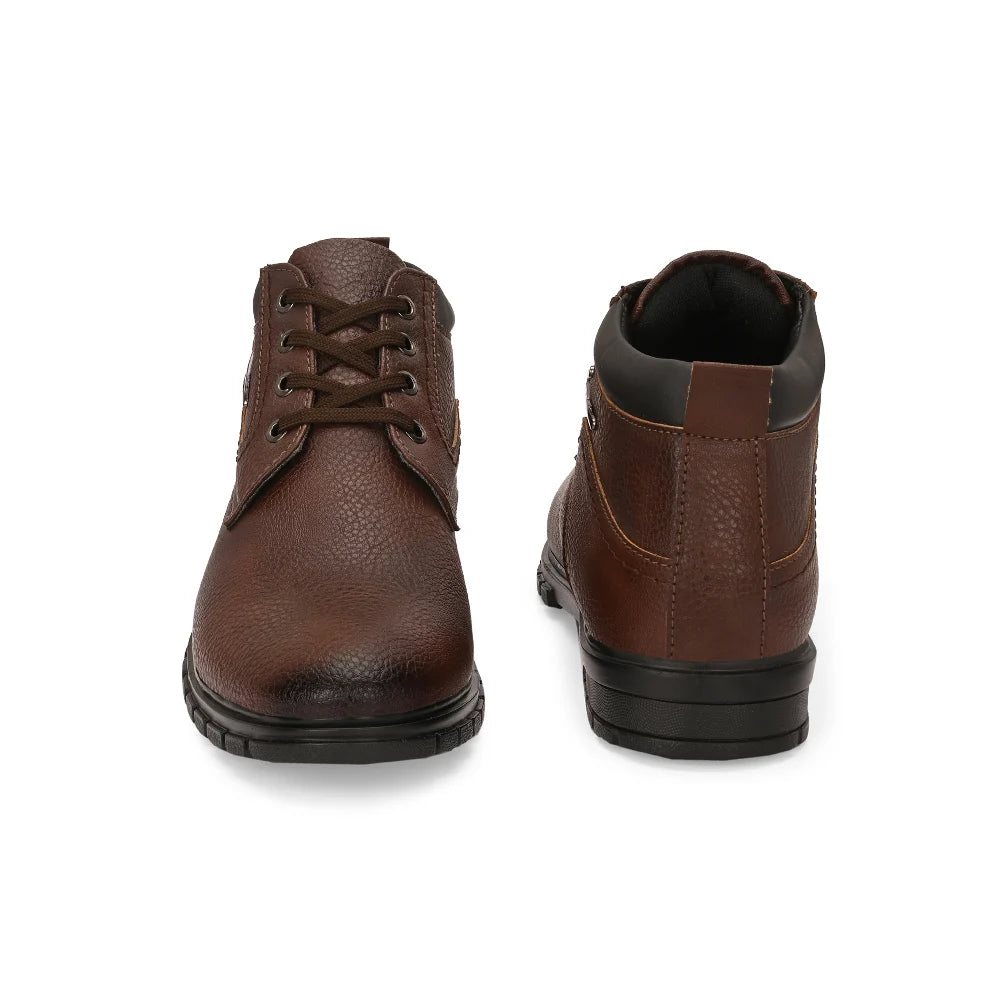 Vellinto EDGE Men's Casual Outdoor Synthetic Leather Boots ll Trendy/Stylish Boots For Men