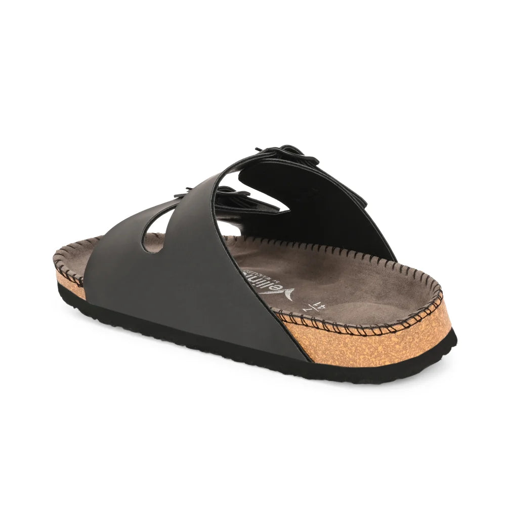 Vellinto ARIZONA Comfortable Slide Sandal/Slipper ll Men's Double Buckle Slipper style Slip-On Sandals, Arch Support, Casual Summer Footwear For Men