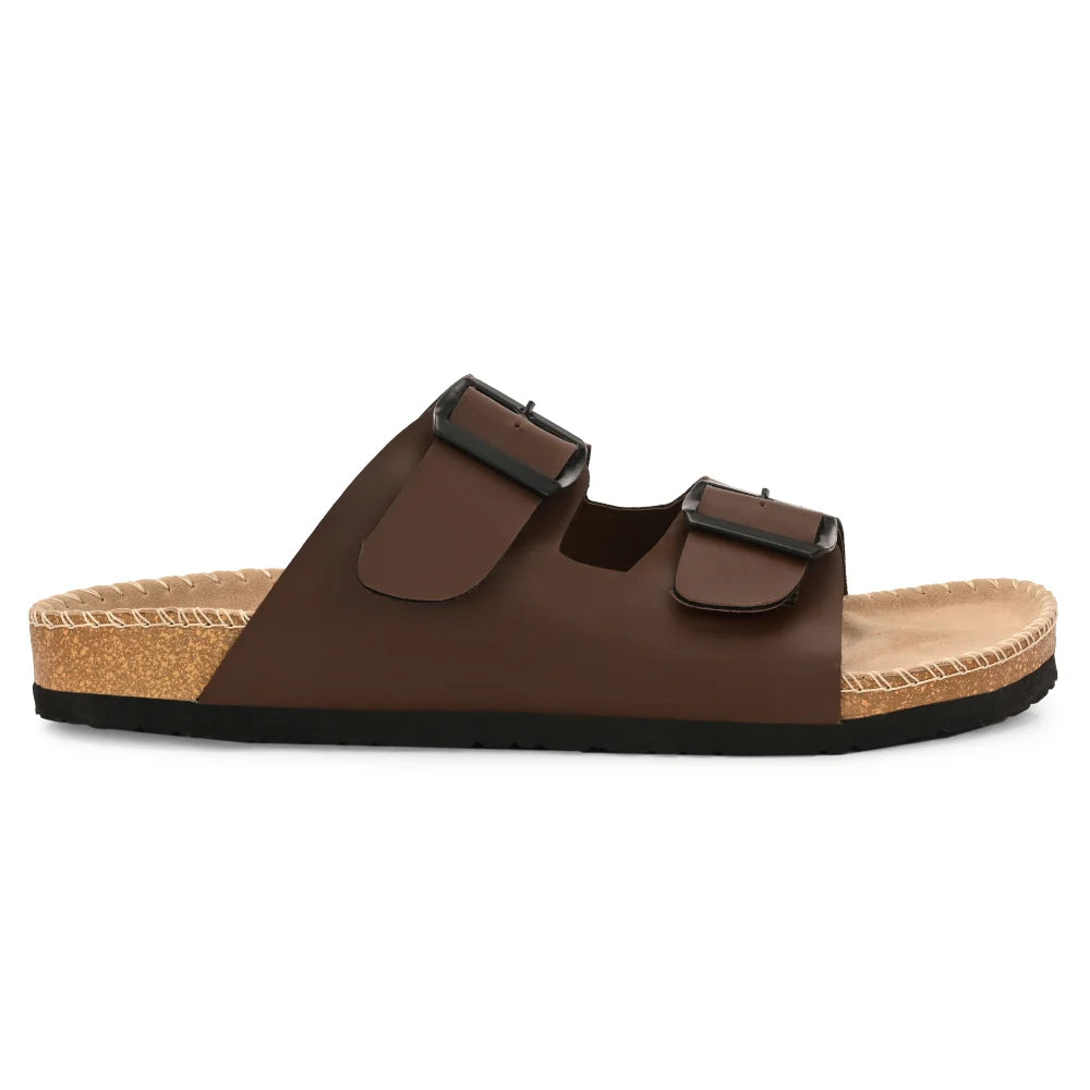 Vellinto ARIZONA Comfortable Slide Sandal/Slipper ll Men's Double Buckle Slipper style Slip-On Sandals, Arch Support, Casual Summer Footwear For Men