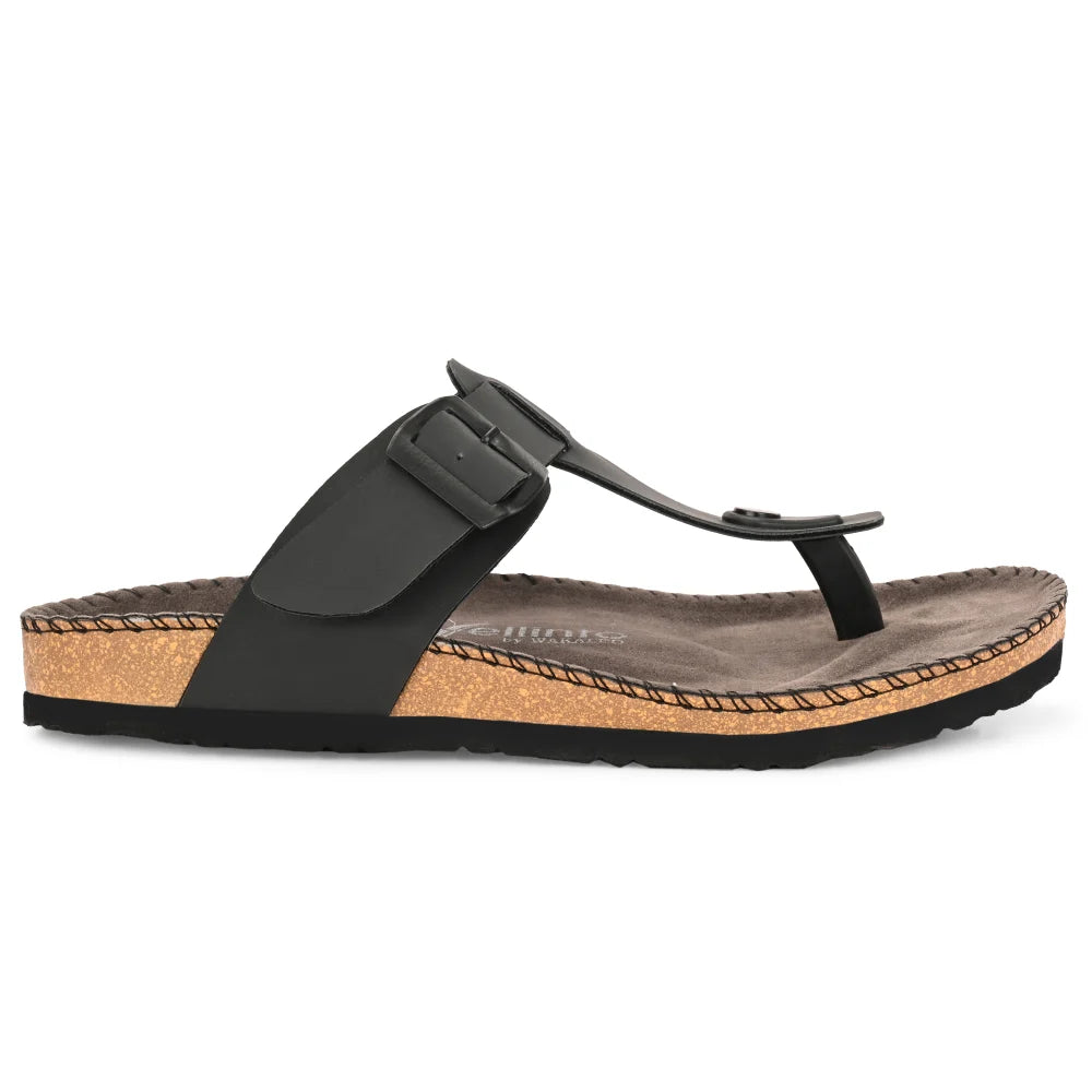 Vellinto CARBATINA T-Strap Thong Sandal ll Men’s Leather Toe-Post Sandals with Buckle, Arch Support, Slip-On Comfort For Men