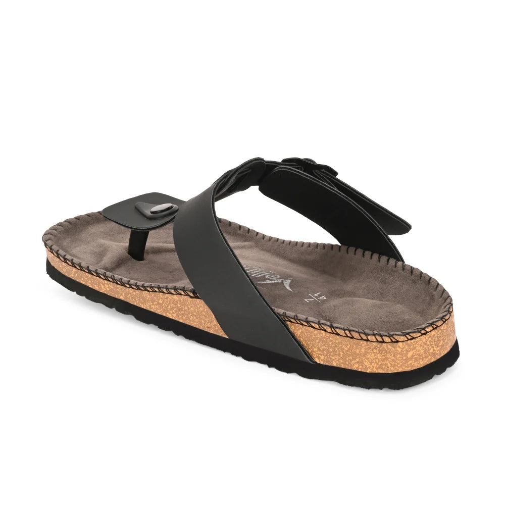 Vellinto CARBATINA T-Strap Thong Sandal ll Men’s Leather Toe-Post Sandals with Buckle, Arch Support, Slip-On Comfort For Men