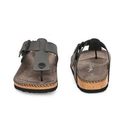 Vellinto CARBATINA T-Strap Thong Sandal ll Men’s Leather Toe-Post Sandals with Buckle, Arch Support, Slip-On Comfort For Men