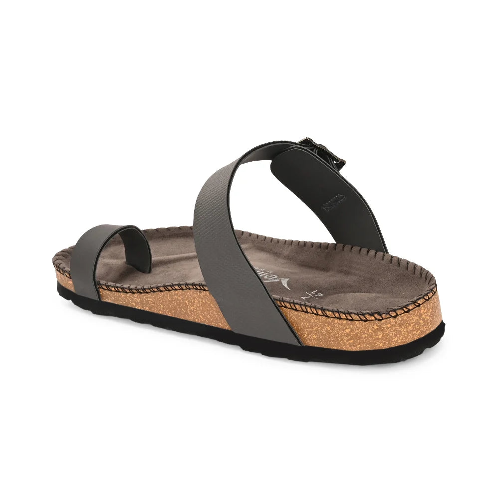 Vellinto LUXOR Sandal Open Toe Sandals ll Birken- Style Leather Cork Sandals with Adjustable Buckle Straps For Men
