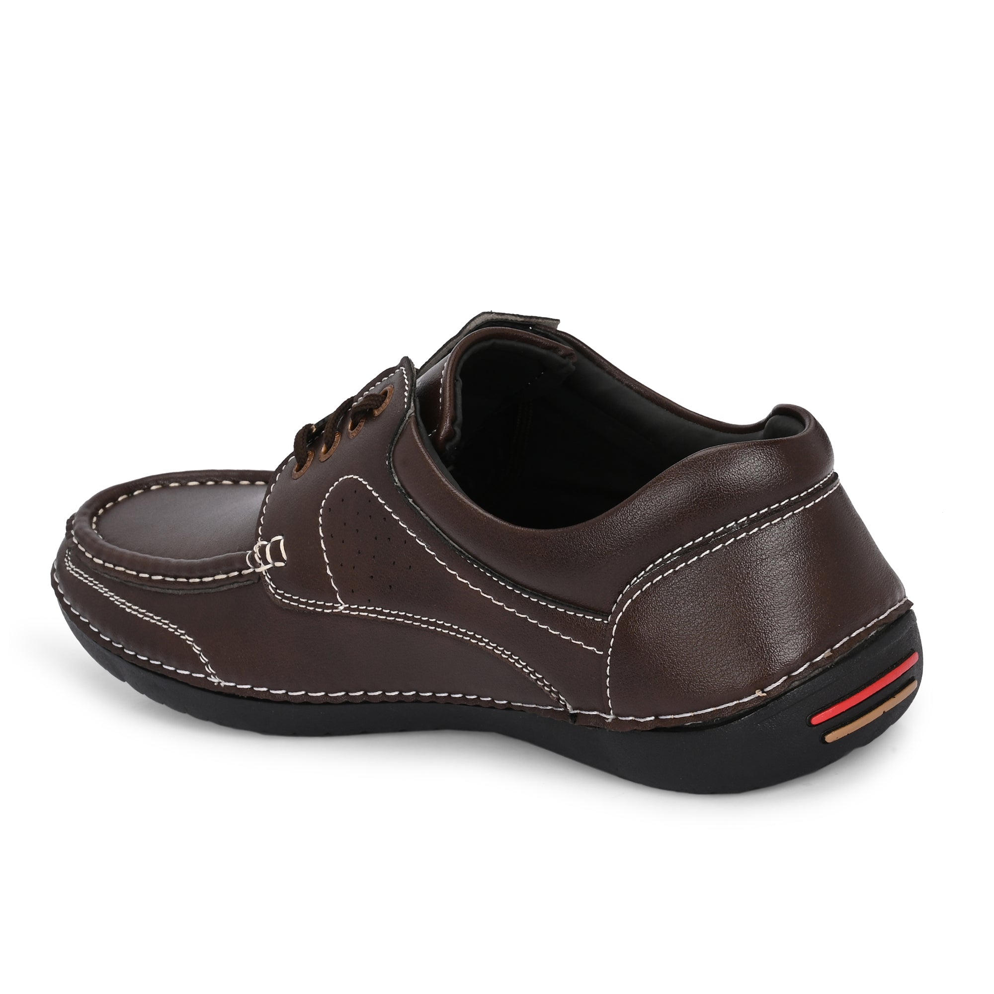 Men’s Sole-Stitched Casual Leather Lace-Up Moccasins Corporate Casuals For Men