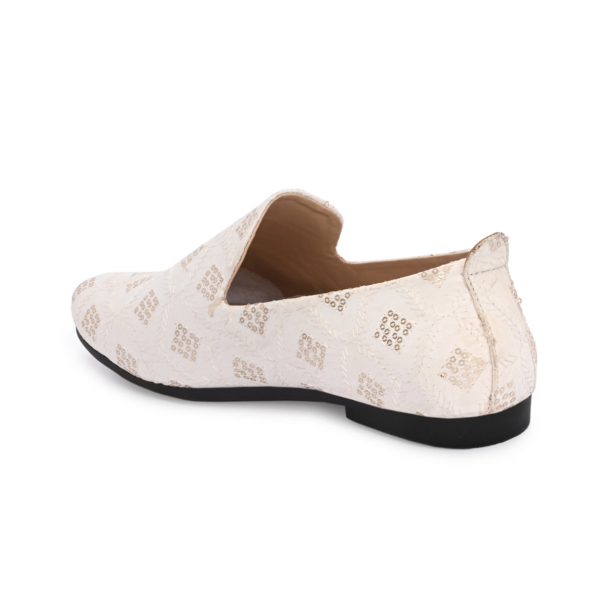 Vellinto Men's PEARL Embroidered Slip-On Ethnic Party Wear Designer Loafer Shoes Espadrilles For Men