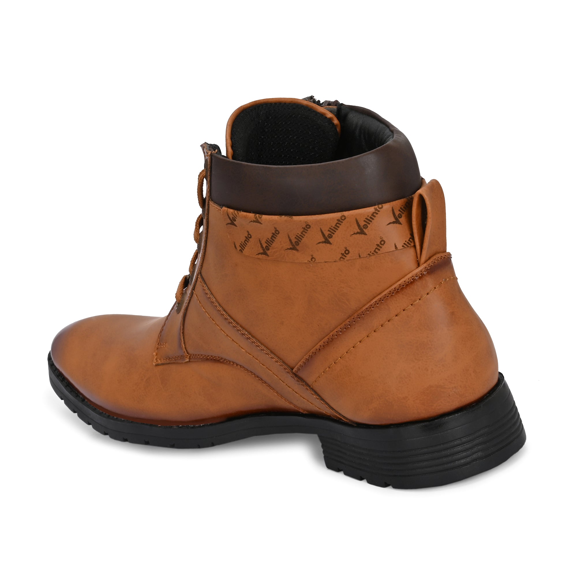 Vellinto Vellinto ORION Men’s Stylish Lace-Up & Zipper High Ankle Casual Boots Boots For Men