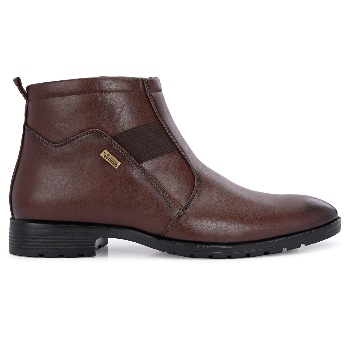 Vellinto Royal Look Zipped Boots For Men ll Synthetic Leather Casual Boots For Men