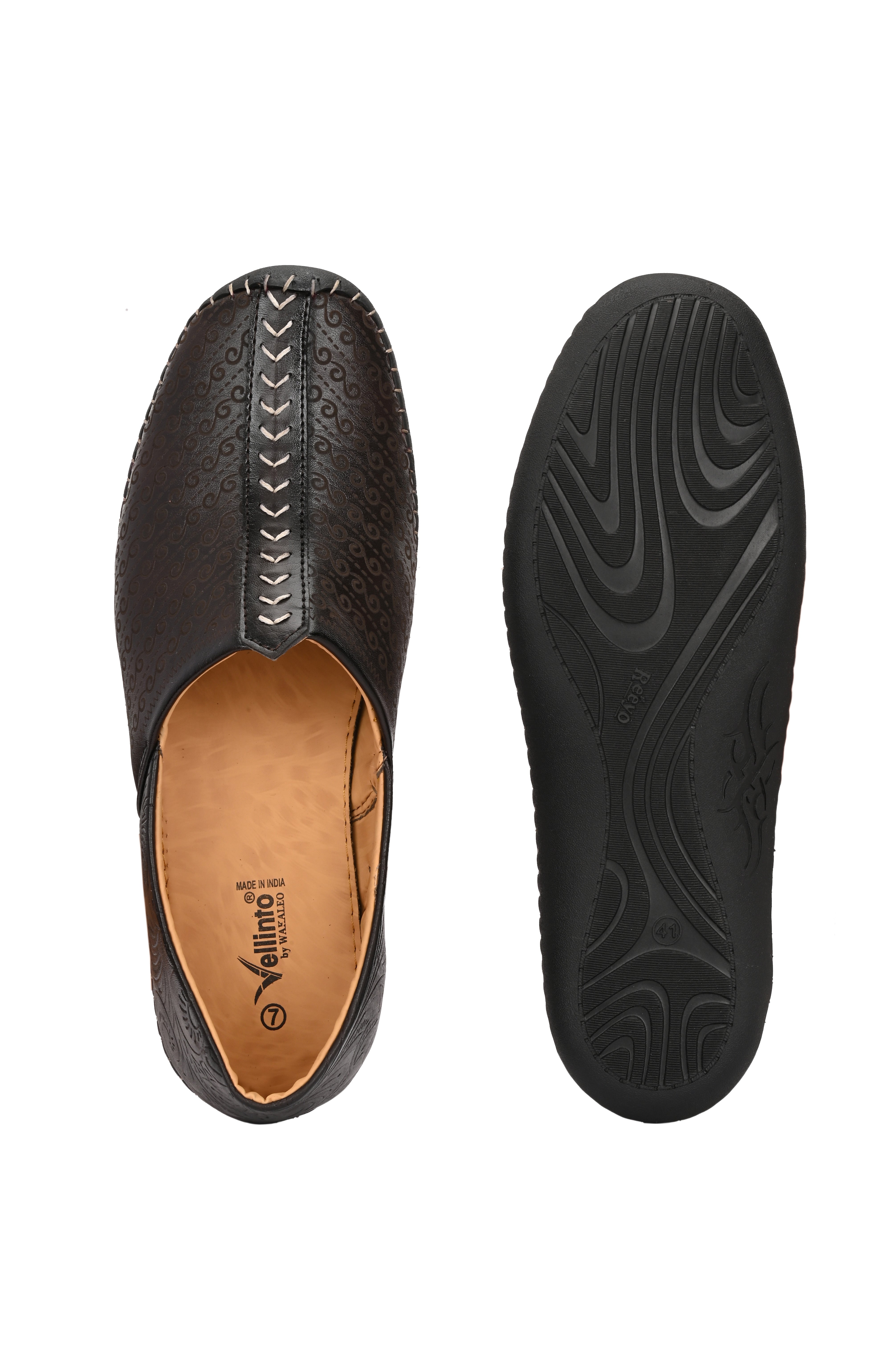 Vellinto SUTRA Cool Rjasthani Ethnic Juttis For Men ll Party Wear Mojaris